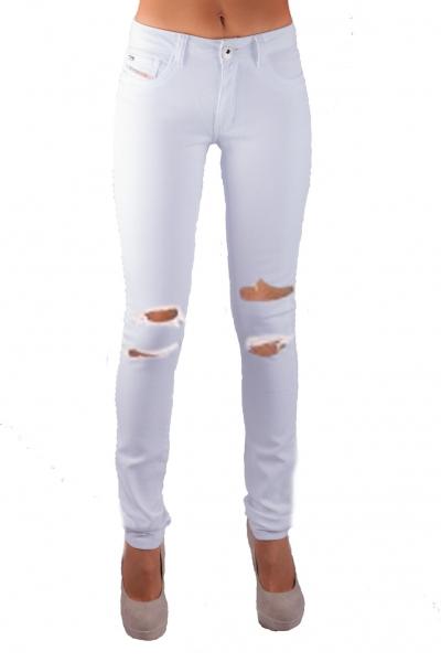 STAGGERS SKINNY WHITE TRASHED RIPPED JEAN